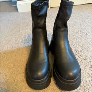 PrettyLittleThing Black Ankle Boots with Chunky Sole